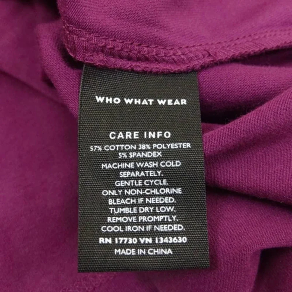Who What Wear One Shoulder A-Line Dress Purple Medium NWT - Picture 7 of 10